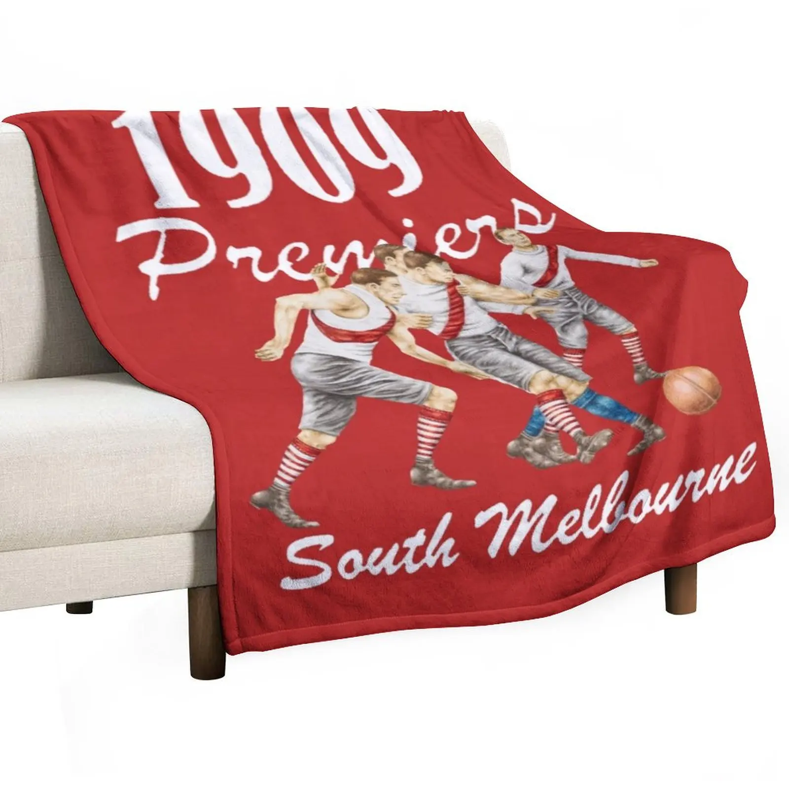 South Melbourne Bloods 1909 Premiers Throw Blanket Shaggy Tourist blankets ands Blankets