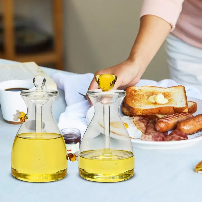 Tarros de miel con forma de peine, contenedores de miel con tapa a prueba de polvo, gran decoración de abejas