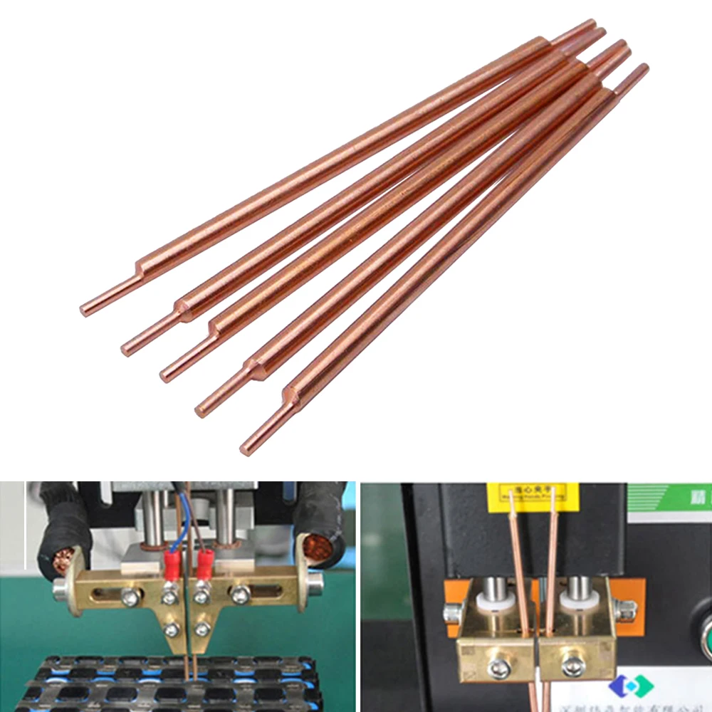 2pcs 18650 Hand-held Spot Welder Small Lithium Battery Point Welding Pen Aluminum Oxide Copper Spot-welding Needle Electrode Tip