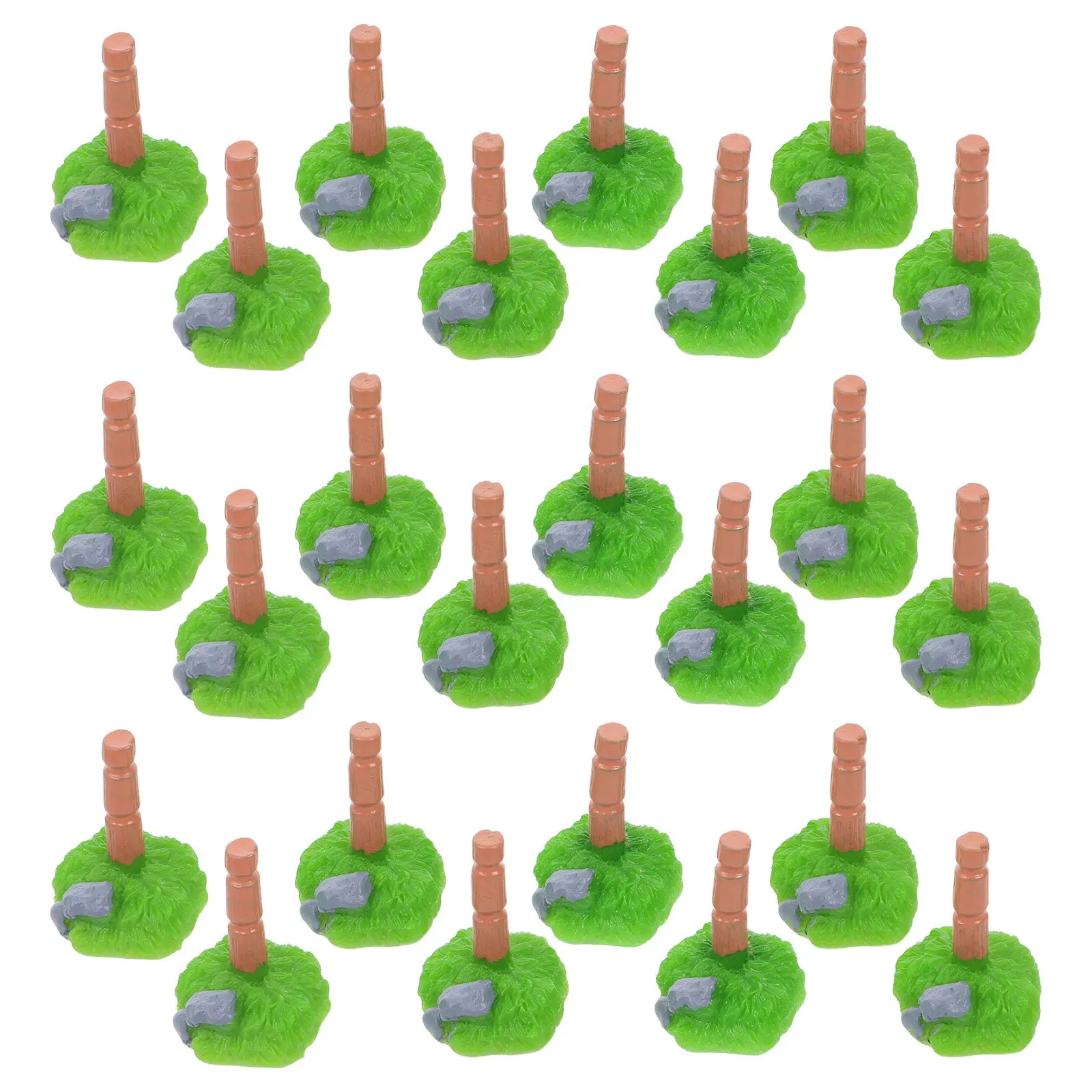 24Pcs Miniature Farm Accessories Realistic Mini Farm Fence Set for Home Office Travel Portable DIY Creative Micro Landscape