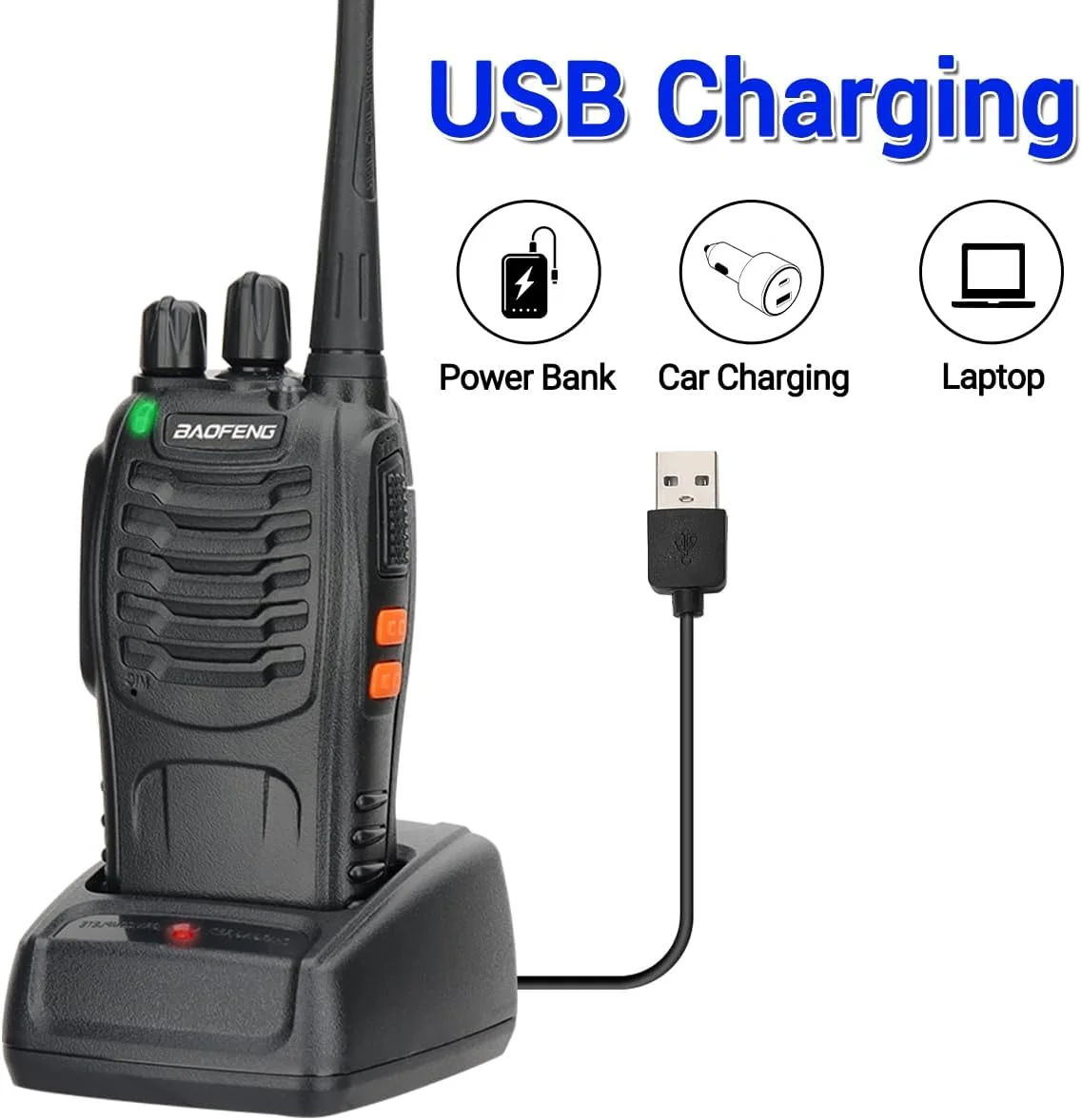 3/6PCS Baofeng BF-888S Walkie Talkie Wireless Copy Frequency UHF Long Range High Power Upgraded BF888S Pro USB Charger Ham Radio