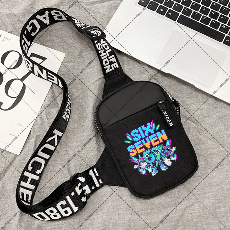 2026 Steal A Brainrot Crossbody Bags for Women Mans Funny 67 Six Seven Pattern Printed Chest Bag Boys Girls Birthday Party Gifts - view 6