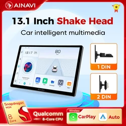 Ainavi 13.1 Inch Universal For Toyota Honda Volkswagen Kia Jeep Peugeot Nissan Car Radio Carplay Android Auto Multimedia Player