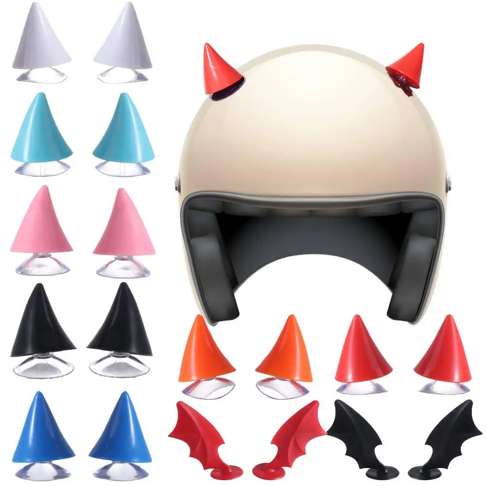 1 par de borracha de silicone em forma de chifre headwear legal halloween capacete da motocicleta chifre universal moda moto capacete decoração capacete