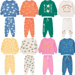 24 New Autumn Children Clothes Girl Boys Bluey Printing Hoodies Baby Boy Clothes Kids Leisure Jeans Kids  Clothing Set