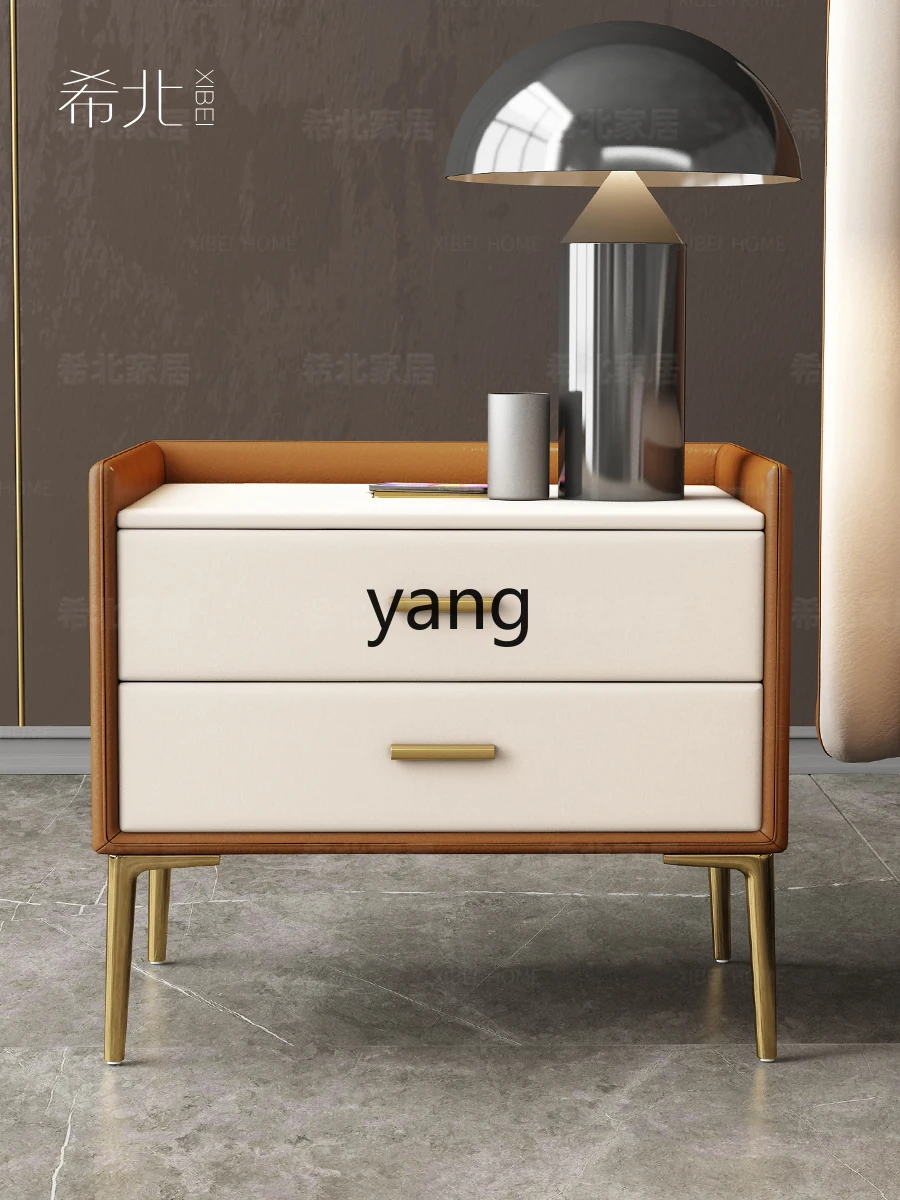 Yjq Bedside Table Simple Modern Installation-Free Storage Pine Solid Wood Environmental Protection Light Luxury Bedside Cabinet