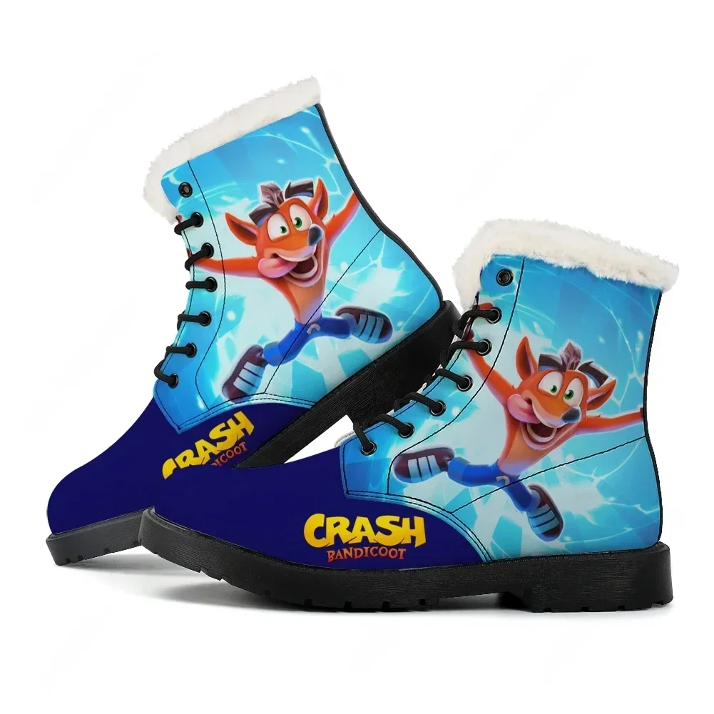 

Crash Bandicoot Plush Boots Mens Womens Teenager Shoes Casual Boot Outdoor Light High Quality Print on Demand Customize Shoe
