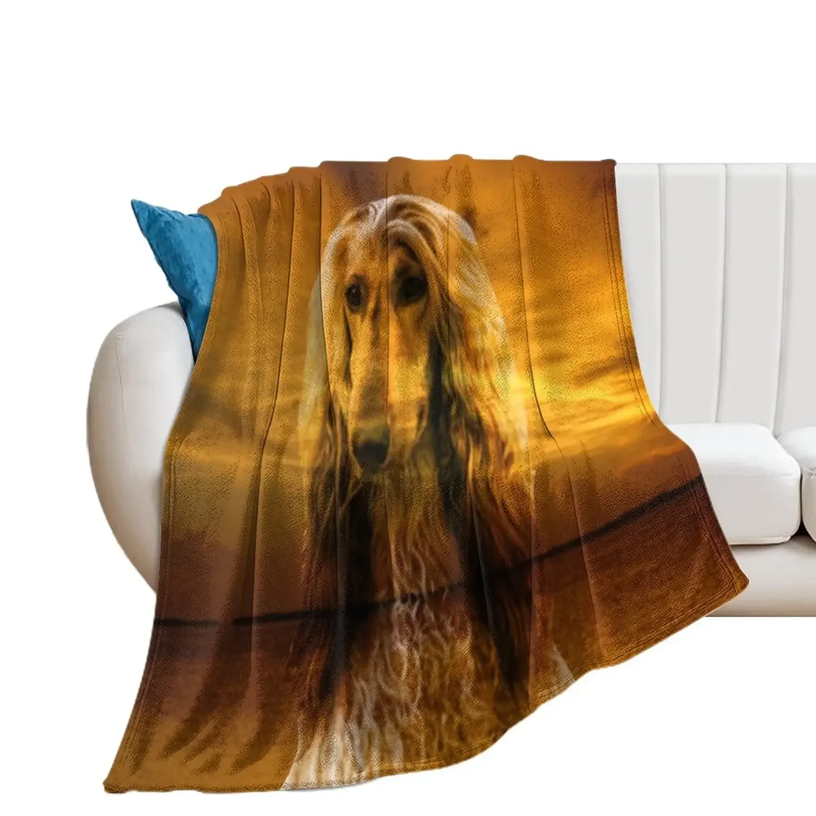 Dog Afghan Hound Throw Blanket Sofas Summer Beddings Large Blankets