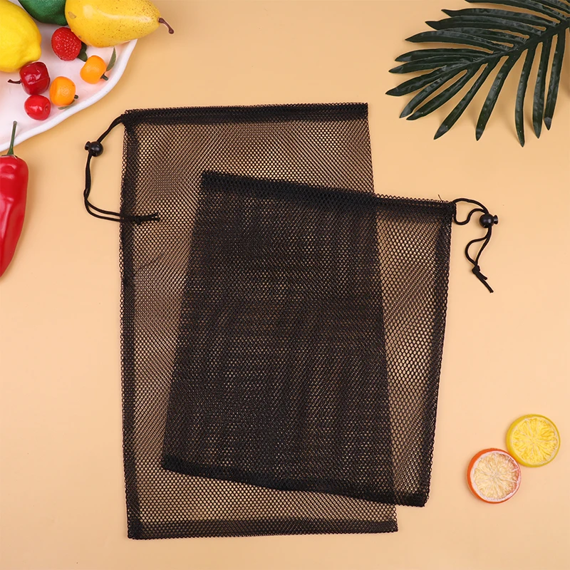 1PCS Durable Nylon Mesh Drawstring Storage Pouch Bag Stuff Sack Multipurpose Home Outdoor Travel Activity Pouch Laundry Bag