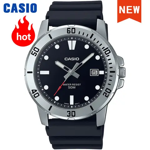 Montre Casio pour hommes d'affaires mode bracelet en résine atmosphérique étanche MTP-VD01-1E
