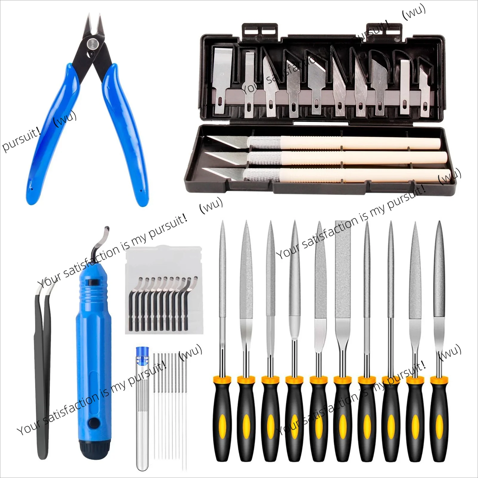 for Cleaning Needles Tweezers Wrench Engraving Trimming Knife Tube Cutter Maintenance Replacement Parts 46Pcs 3D Printer Tool