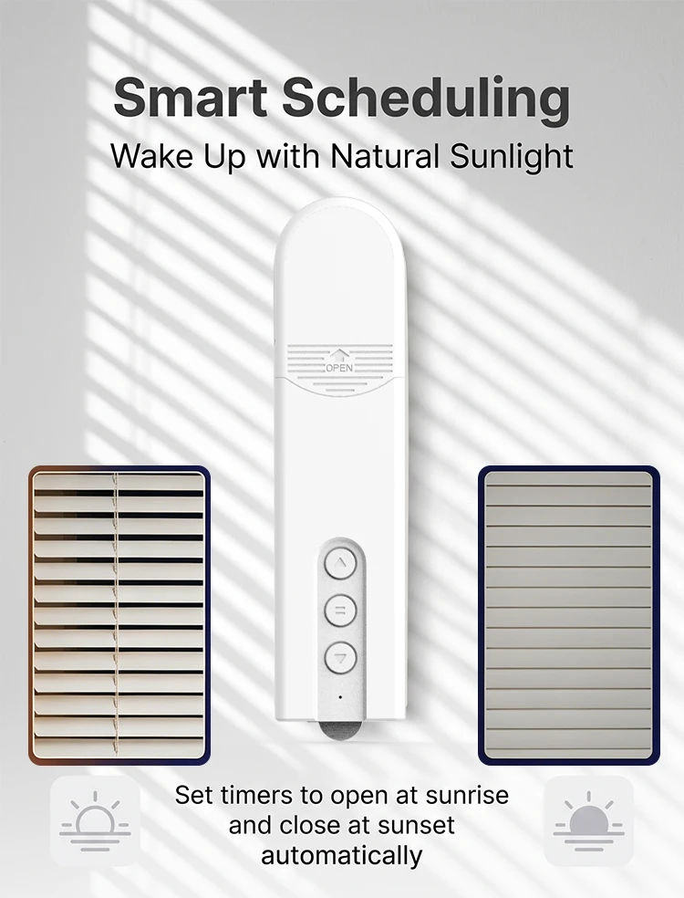 WLAN-Smart-Rolladenmotor Automatische Fensterrollos Intelligenter Jalousien-Roboter Fernbedienung Sprachsteuerung Kompatibel mit Tuya Alexa Google Home – Detail 6