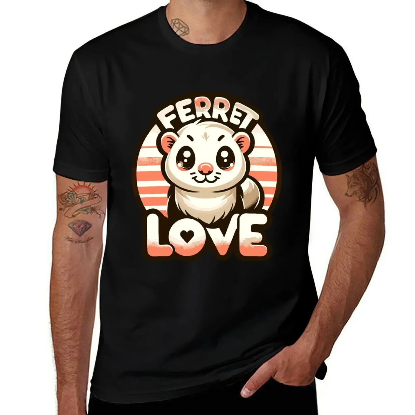 Ferret Love - Ferret Lover T-Shirt anime figures shirts graphic tees mens graphic t-shirts