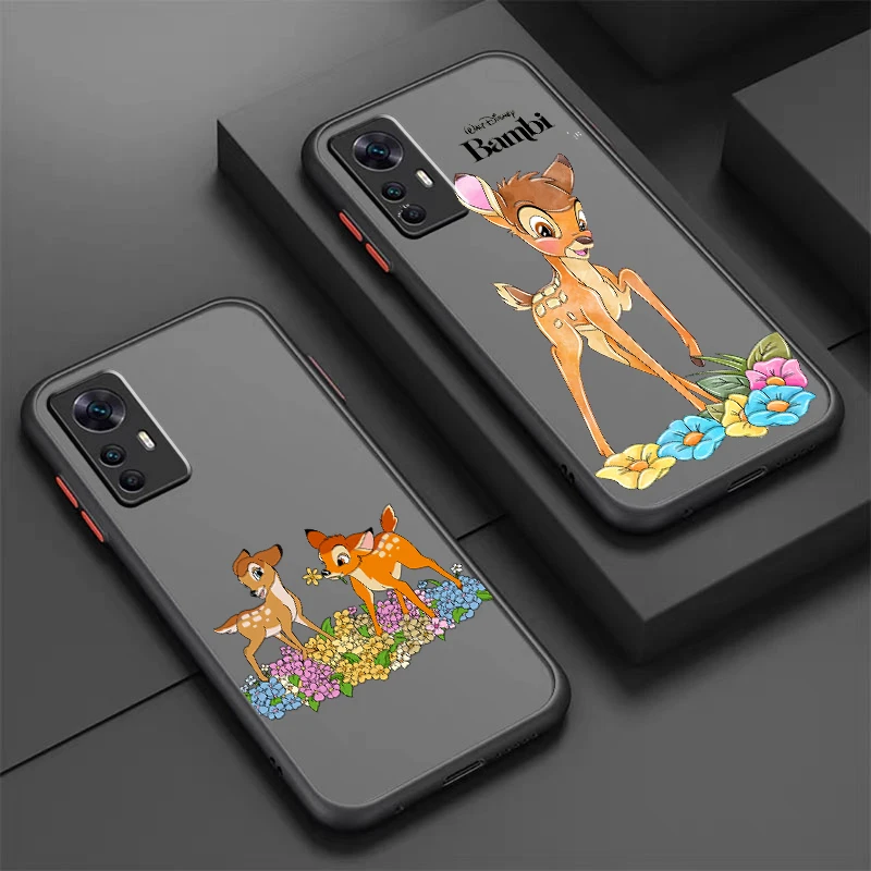 

Bambi Disney Cartoon Cute Frosted Translucent For Xiaomi Mi 13 12 12T 11T 11 11i 10T 10 9T Pro Lite Ultra 5G TPU Phone Case