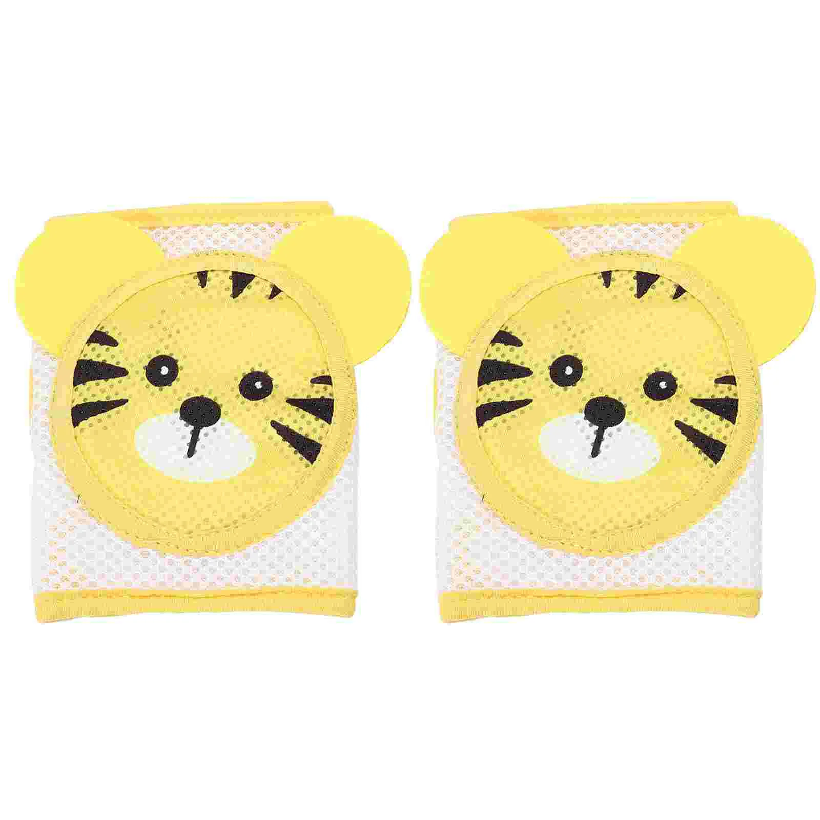 

2 Pcs Knee Pads Toddlers Sleeve Baby Protectors Infant 29x14cm Crawling Yellow Child