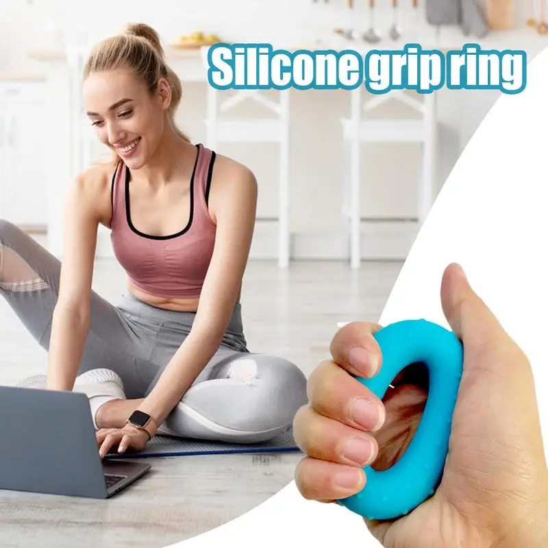 Silicone Hand Grip Strengthener Rock Climbing Grip Enhancer Muscle Strengthening Grip Ring Palm Training Equipment For Students