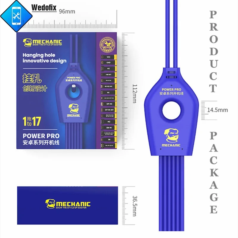 Mechanic Power Pro Max Boot Line without Battery Mechanic Power Pro Max for Android Samsung Huawei DC Power Supply Cable Phone