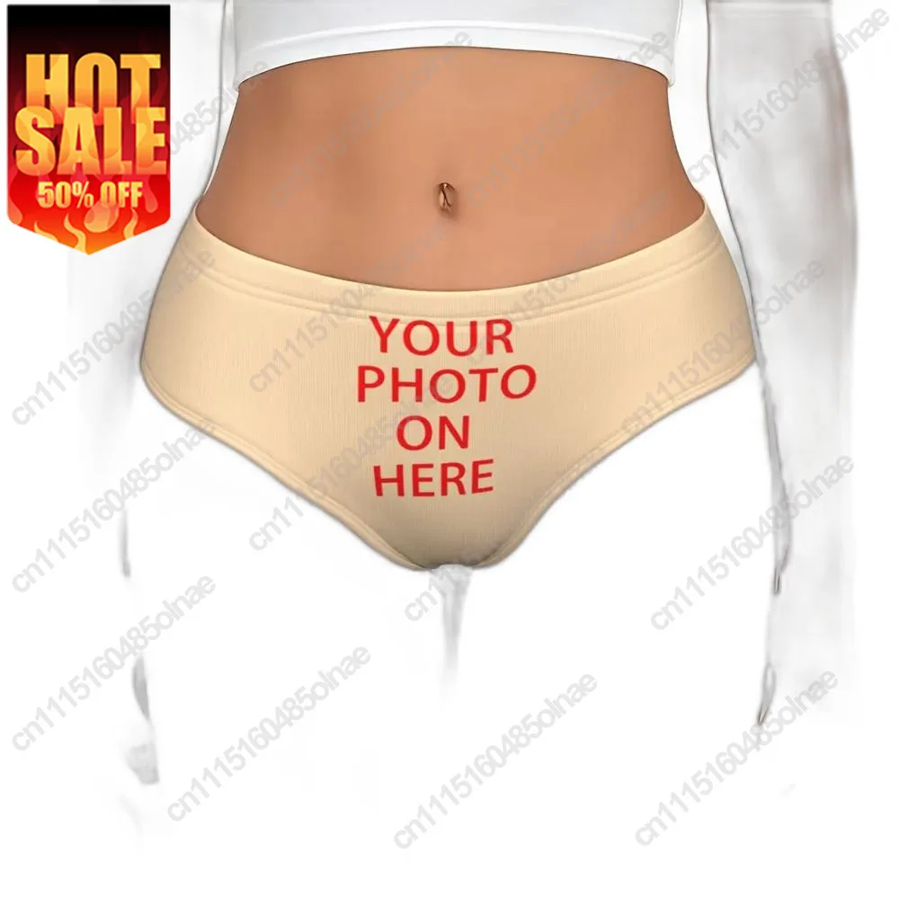 Sock Custom DIY Logo Briefs Underwear Women's Stretch Comfortable Shorts Customized Photo Print Brief Panties