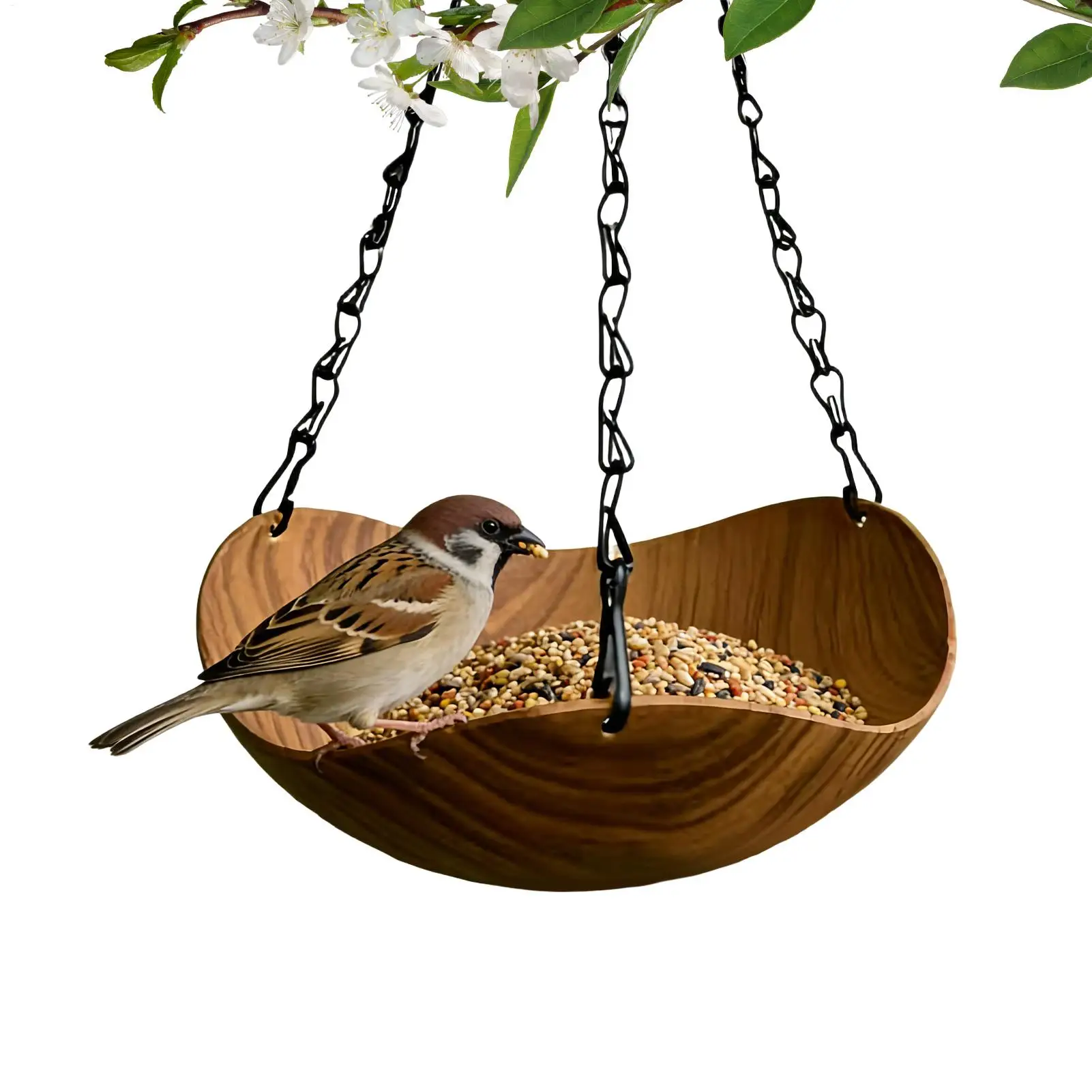 Garden Bird Bath Vintage Decorative BirdBath Water Bowl Bird Water Feeder Tray Wooden Bird Bath Feeder Water Bowl Bird Feeders view 4