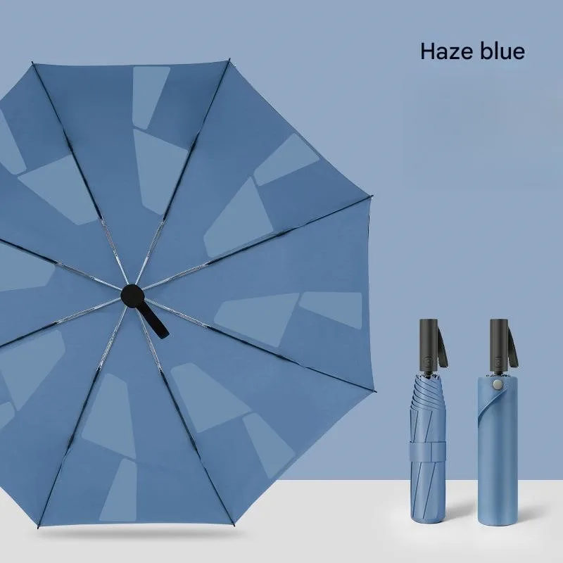 مظلة شمسية أوتوماتيكية بالكامل رقعة الذاكرة مظلة خالية من الطي كبيرة سميكة معززة متينة قابلة للطي مظلة مثبتة على السيارة