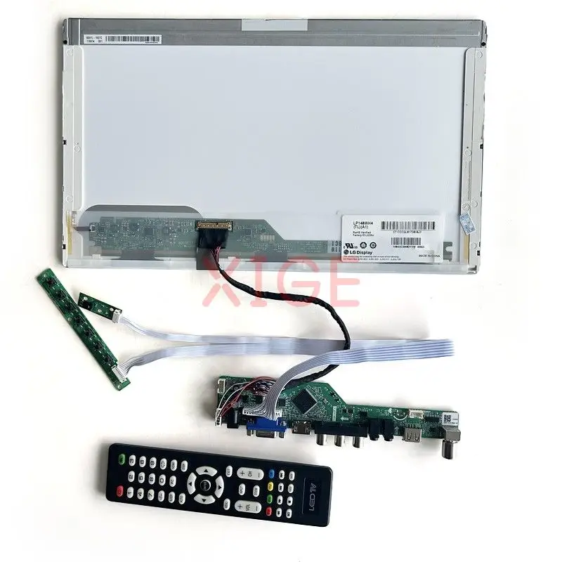 Imagem -06 - Kit Controlador Lcd Driver Board Lvds Faça Você Mesmo 14 Laptop Matrix tv 1366x768 Analógico Usb av Hdmi Vga Claa140wb11a Hsd140phw1 40 Pinos