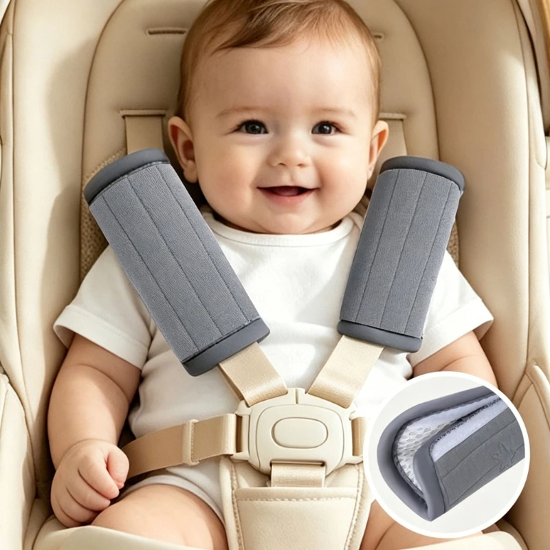 2 Pack Cozy Infant Shoulder Guards For Strollers Car And Baby Pram Cart