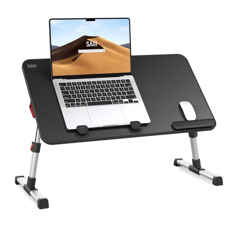 Laptop Desk Adjustable Aluminum Folding Bed Table Portable Computer Stand for Adults Students Lightweight Metal Notebook