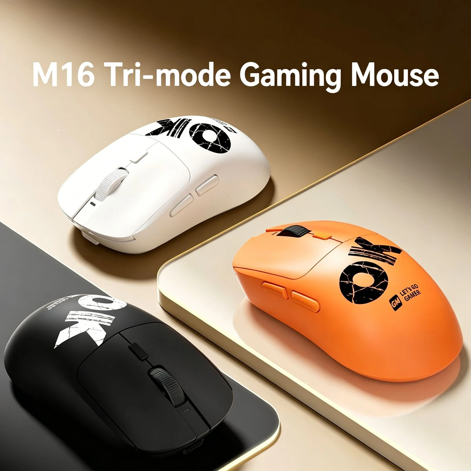 Programmable Macro Tri-Mode Gaming Mouse 3 Connection Modes 1000Hz High Response Rate Ergonomic Wireless Mice For PC Laptop Game