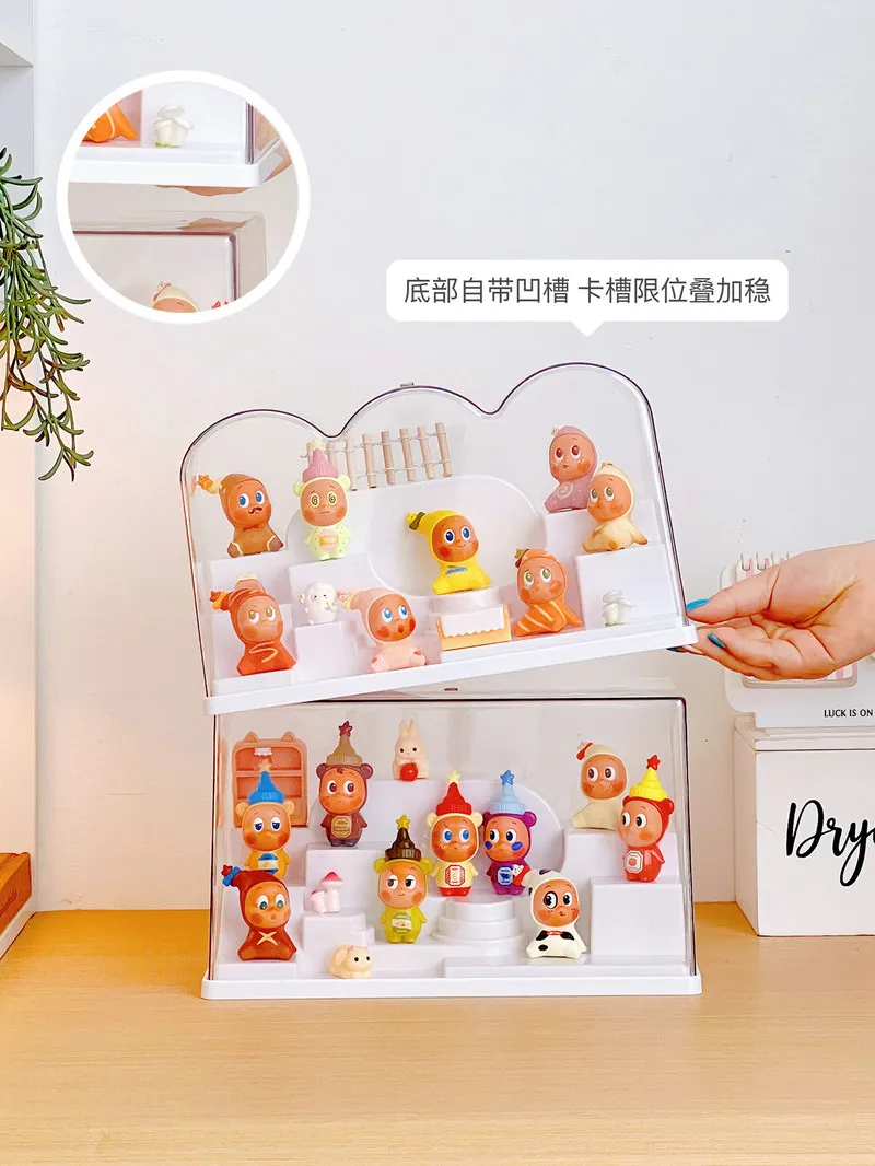 

Acrylic Display Case for Twinkle Twinkle POP BEAN Storage Rack Dustproof Transparent Organizer for POP MART Mini Figures