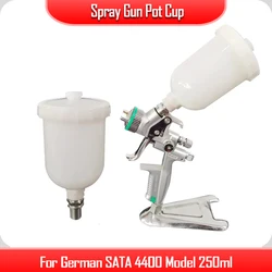 Spray Gun Pot Cup For German SATA 4400 Model 250ml Small Repair Pneumatic White Plastic Paint Can