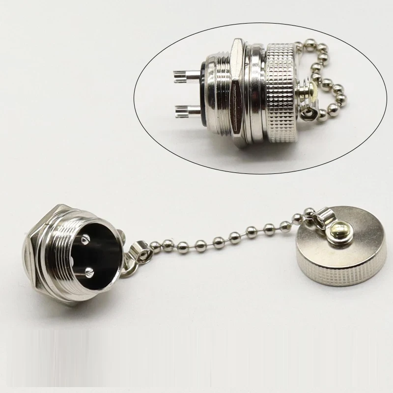 GX12 GX16 GX20 Aviation Connector Plug Cover Waterproof Cover Dust Metal/Rubber Cap Circular Connector Protective Sleeve