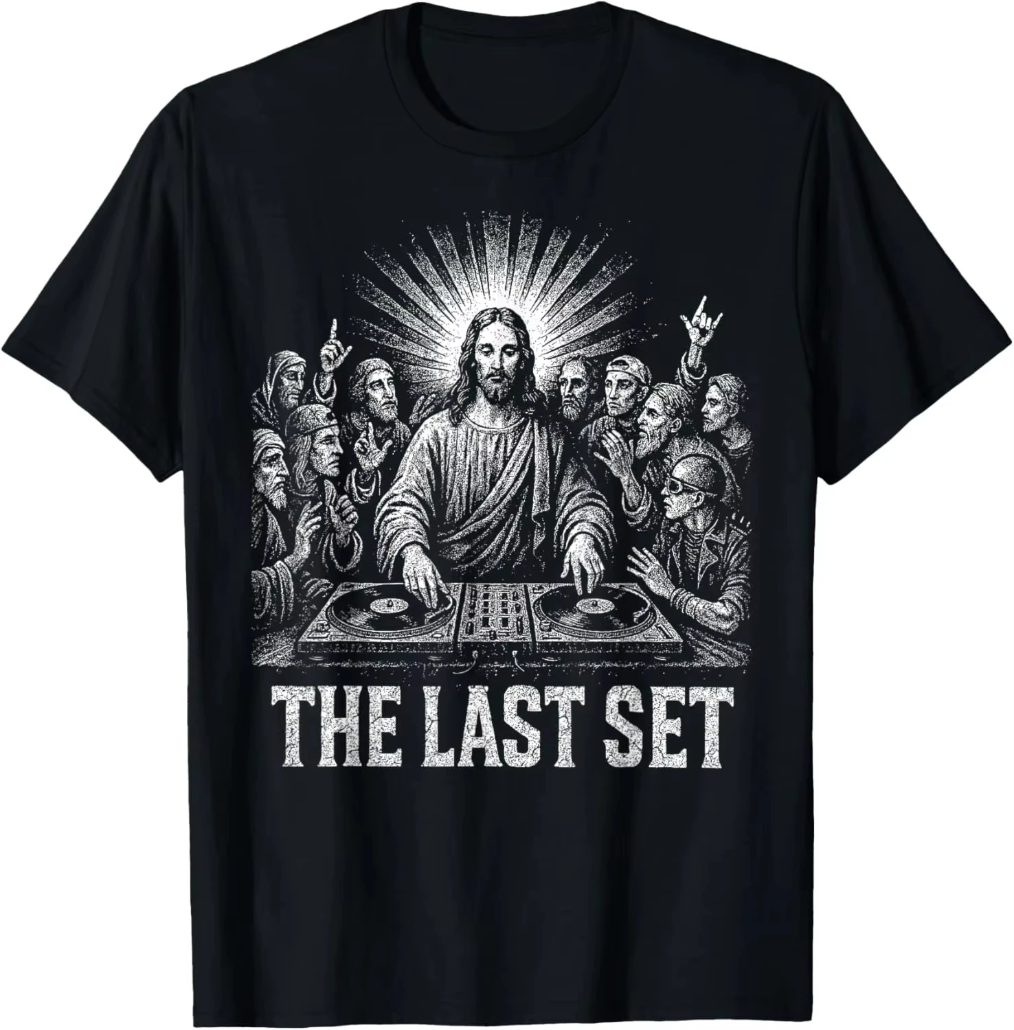 2026 New Jesus Last Set Rave Men's Clothing T-Shirt Sumemr Short Sleeve Y2k Popular Fashion Rock Punk Fans Gifts T Shirt