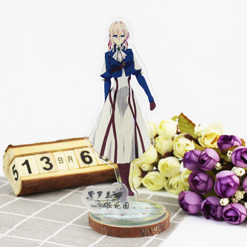 16CM Violet Evergarden Anime Figure Acrylic Stand Model Toys Cosplay Lovely Anime Girl Decoration Action Figures DIY Collectible