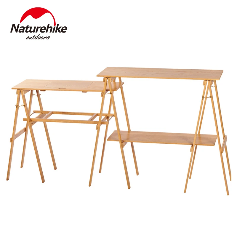 

Naturehike Folding Cooking IGT Table All-In-One Multi Worktop Outdoor Kitchen Solid Wood Picnic Table Tableware Storage Rack