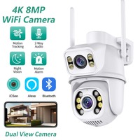 BELIA 4K 8MP WiFi Surveillance Camera, AI Human Detect, PTZ IP Camera ONVIF Dual Lens, 4X Digital Zoom, Outdoor Security ICSEE