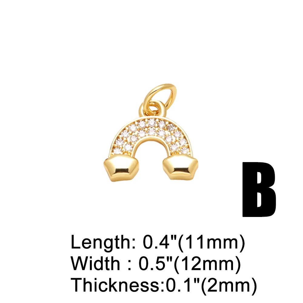 OCESRIO Enamel Heart Charms for Bracelet Copper Crystal Airplane Cross Keychain Purse Charm Jewelry Making Supplies chma504 view 6