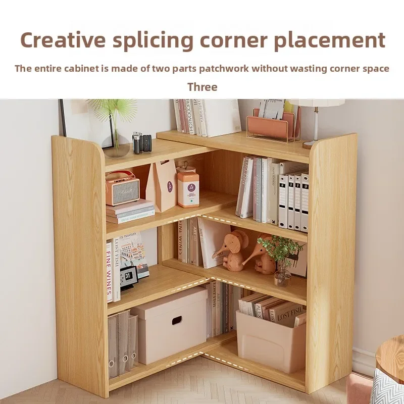 

Simple bookshelf Retractable shelf Small storage cabinet Lattice cabinet Floor-to-ceiling bookcase