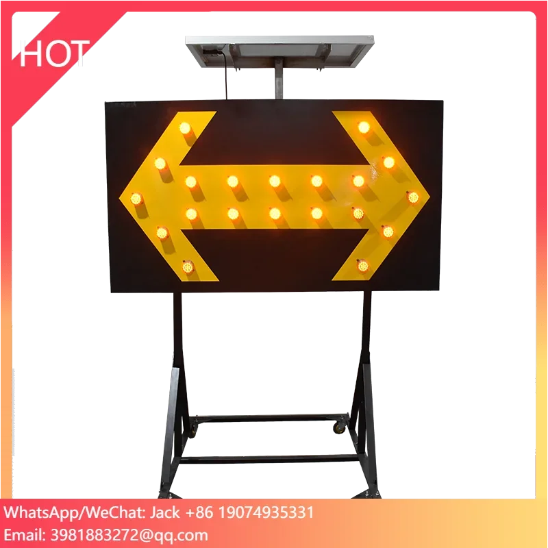

Solar Power Roadway Safety Warning Light Traffic Signs LED Vehicle-mounted Arrow Sign Factory Price
