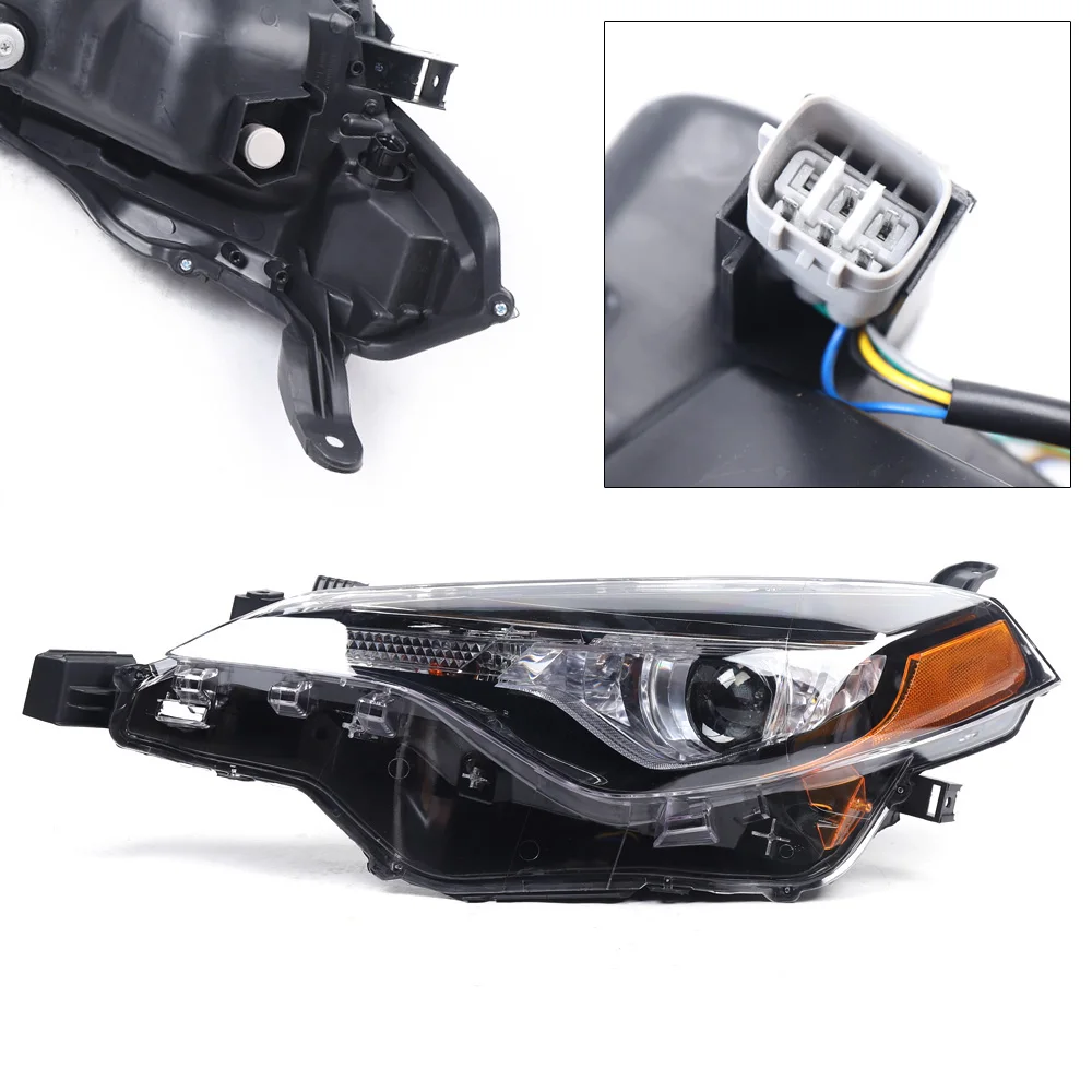 BLACK LH LED Projector Headlight Headlamp Left Driver Side For 2017-2019 Toyota Corolla L LE ECO  8115002M70