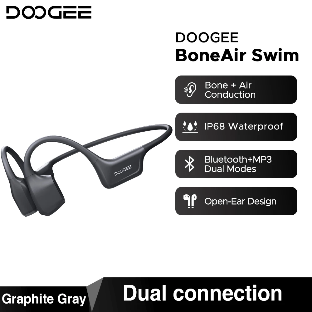 DOOGEE BoneAir Swim 骨伝導ヘッドホン Bluetooth 5.4 ワイヤレス