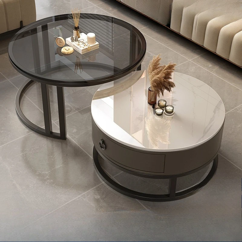 

Tea table, living room, home use, cream style table, balcony, bedroom, simple small apartment, light luxury