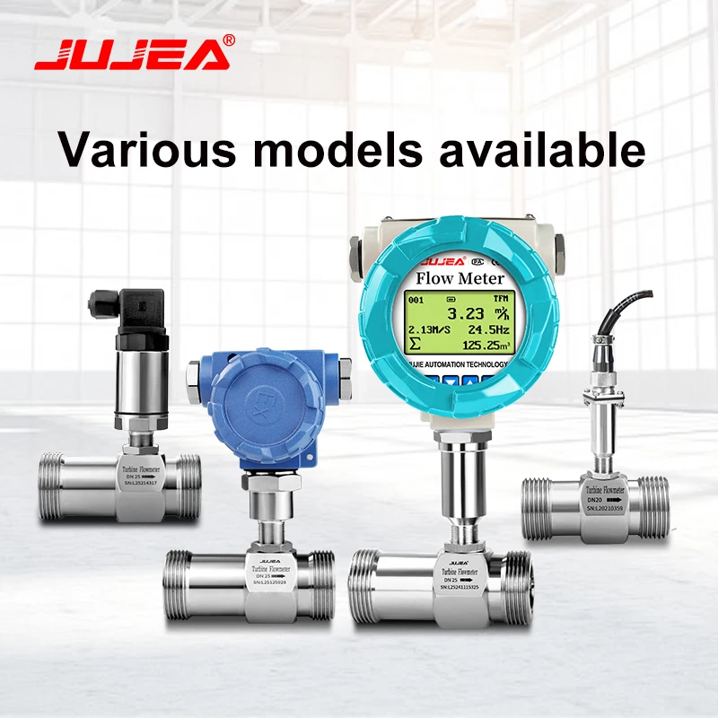 4-20mA Water Oil Water Fuel  Flow Meter 304SS Liquid Turbine 1/2'' G Thread Flow Meter Turbine Flow Sensors