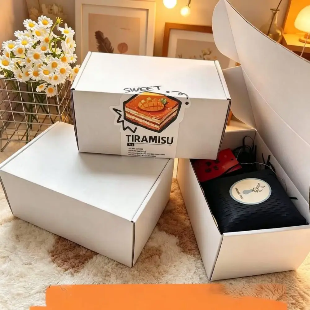 Thickened Double White Shipping Box Hard Corrugated Mailer Case Foldable Packaging Container For E-commerce Logistics