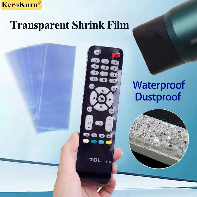 5/10/20PCS Transparent Shrink Film Bag Anti-dust Protective Case Cover For TV Air Conditioner Remote Control Shrink Plastic