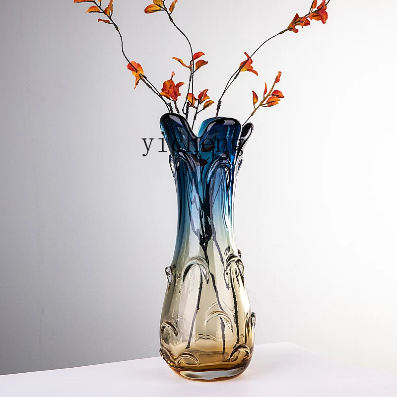 

XL Art Glazed Vase Home Living Room Entrance Ornament Flower Dried Flower Arranger