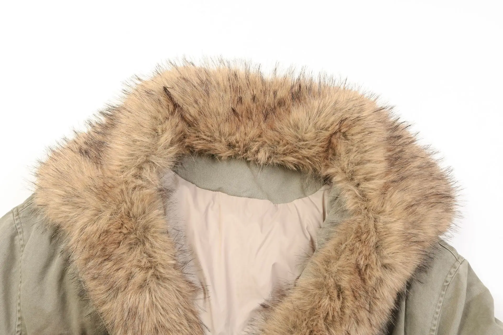 Winter Natural Detachable Large Fur Collar Down Jacket Women White Duck Down Fur Parker Outwears Female Warm Thick Down Jacket