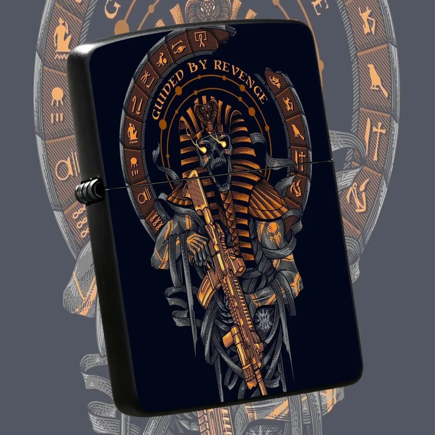 Ancient Egypt Undead Pharaoh Themed Lighter, Retro Stylish Portable Ignition Device, Exquisite Collectible Gift For Daily Use, Travel, Home Decor, Parties And All Scenarios, Cool Unique Pattern Show Your Distinct Taste, Durable Delicate Cra