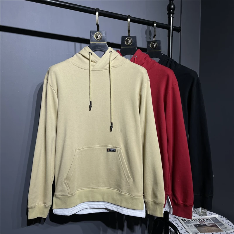 

Men's Casual Hoodie Long Sleeve Sweatshirt Self-Combination Recommended Pile Fabric Workwear Style Fashionable Youth Trend