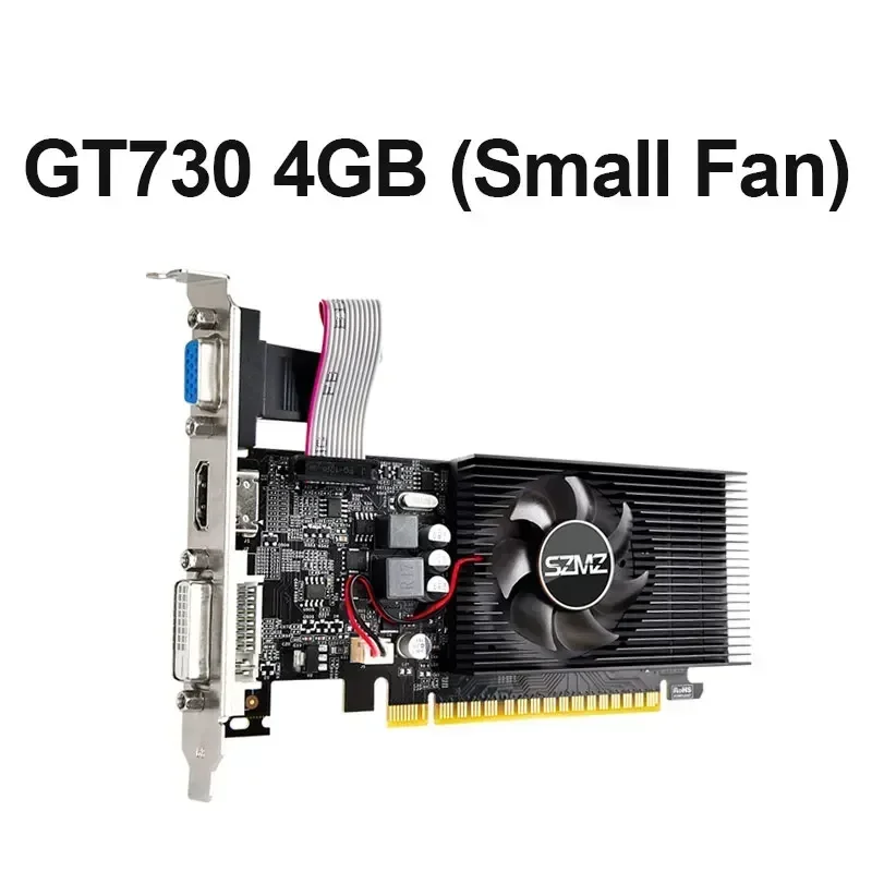 Top GT730 4GB Video Card 64Bit DDR3 With HDMI VGA DVI Port Nvidia Graphics Card PCIE X16 2.0 GT730 GPU Desktop Computer