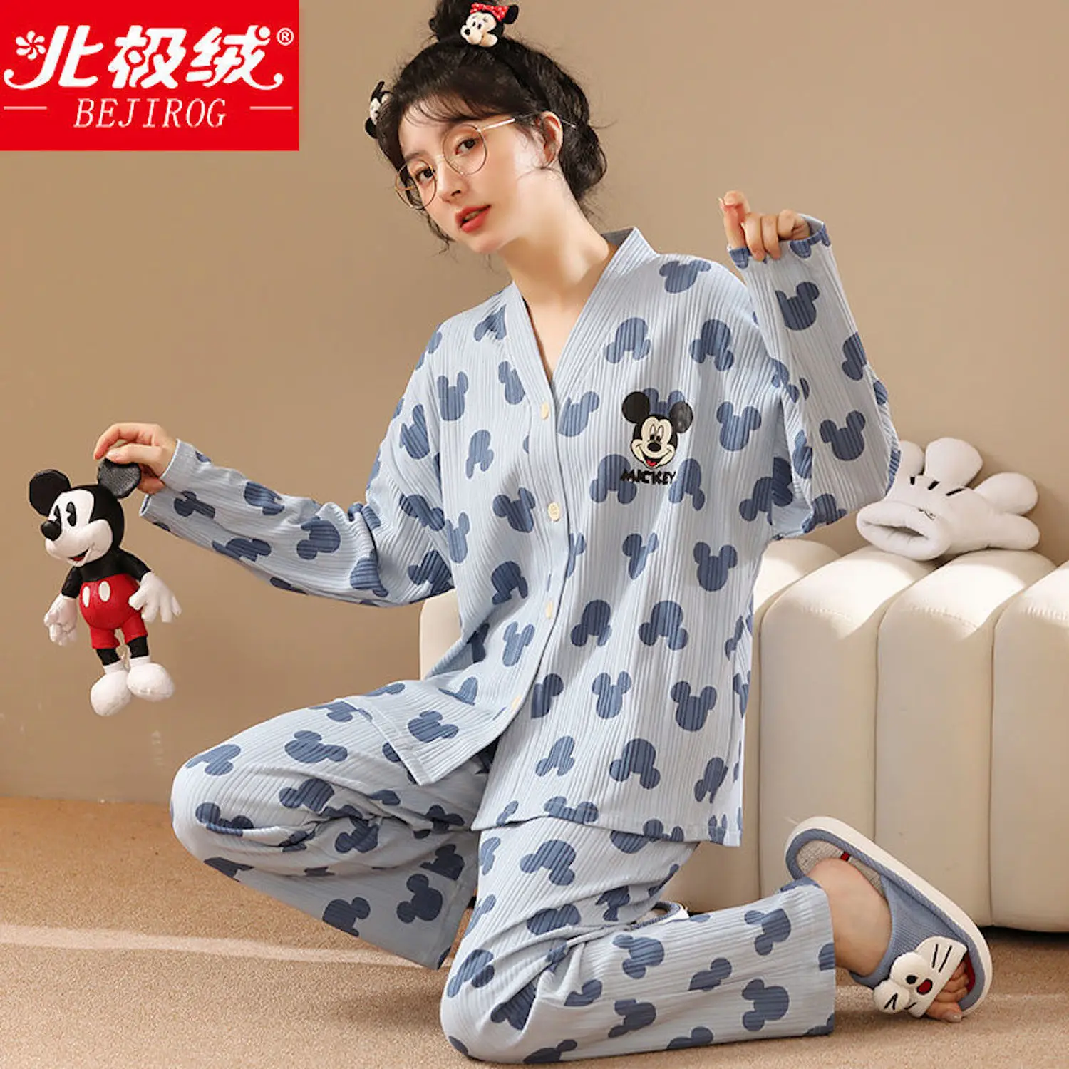 

5XL Spring Summer Ladies Pure Cotton Pajama Sets Cute Cartoon Homewear Women's Casual Luxury Thin Loungewear Female Sleepwear